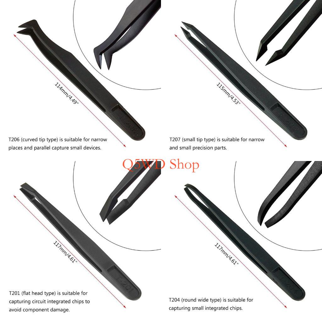 Q5WD 8 Pieces Tweezers Plastic - Electronics Repair Hobby review and price