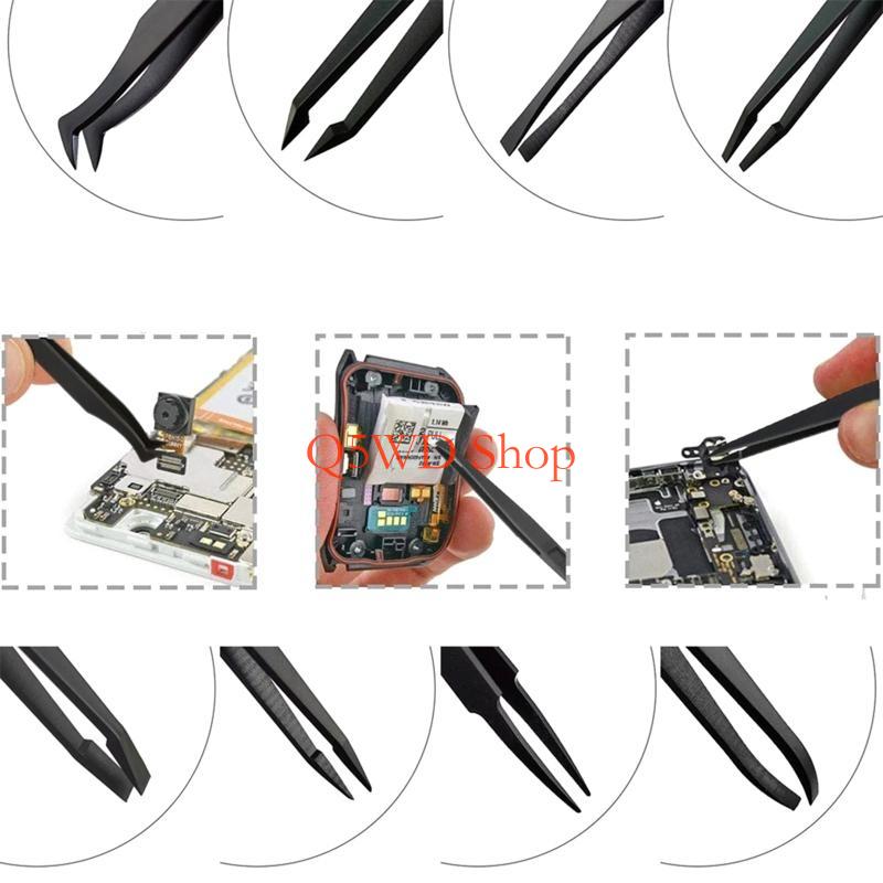 Q5WD 8 Pieces Tweezers Plastic - Electronics Repair Hobby review and price