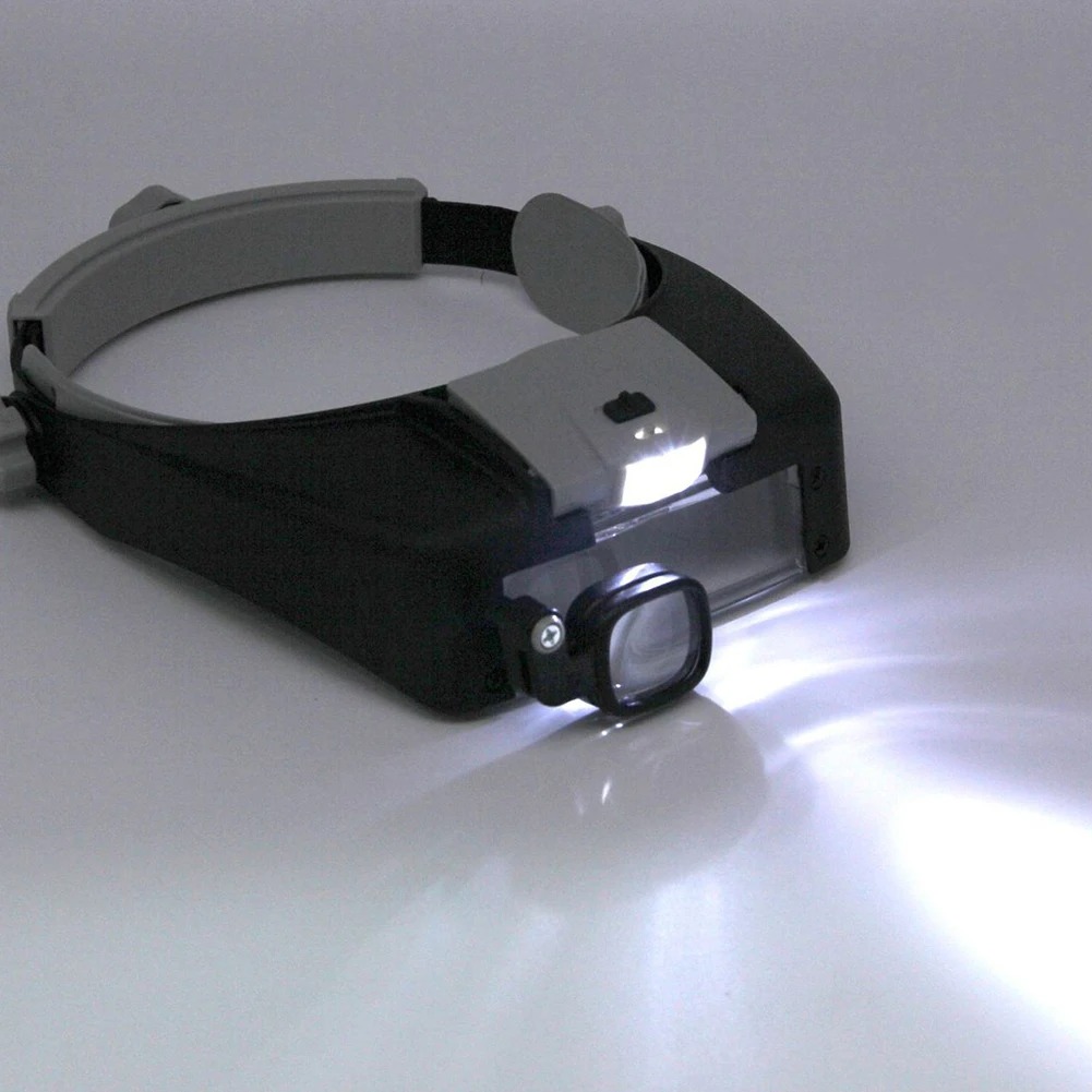 LED Magnifier Glasses Head Mou - Electronics Repair Hobby review and price
