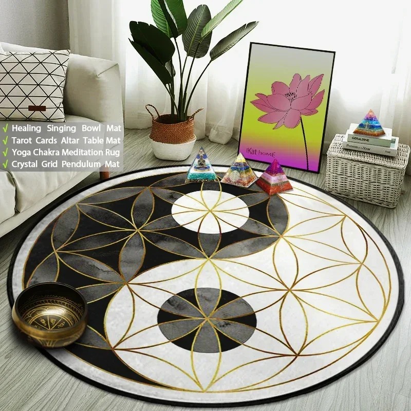 Yin Yang Taiji Round Rug Flowe - Electronics Repair Mat review and price