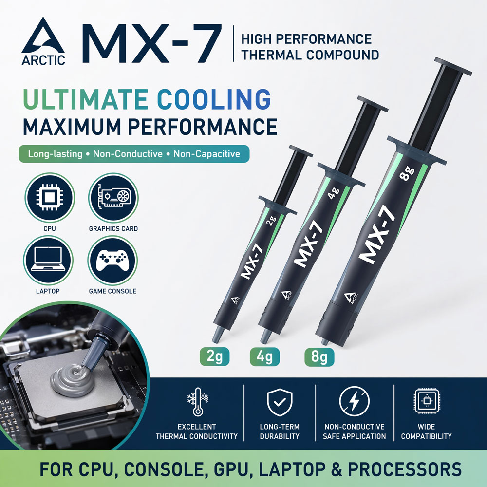 ARCTIC MX-7 4G 8G 2G Ultimate  - Thermal Paste Cpu review and price
